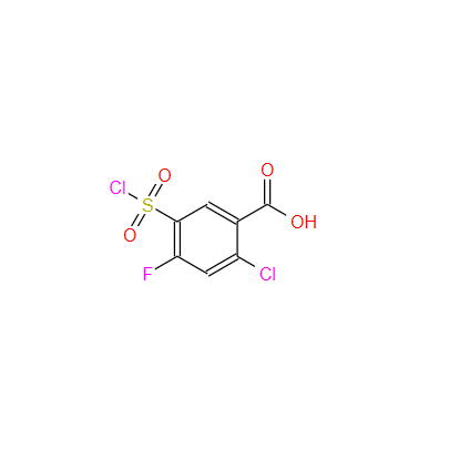 2-氯-5-氯磺酰-4-氟苯甲酸,2-CHLORO-5-CHLOROSULFONYL-4-FLUOROBENZO&