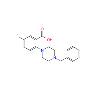 2-(4-苄基哌嗪-1-基)-5-氟苯甲酸；1256633-38-1