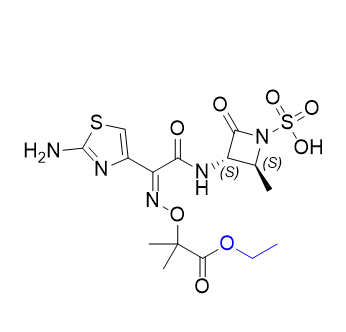 氨曲南杂质05,(2S,3S)-3-((Z)-2-(2-aminothiazol-4-yl)-2-(((1-ethoxy-2-methyl-1- oxopropan-2-yl)oxy)imino)acetamido)-2-methyl-4-oxoazetidine-1- sulfonic acid