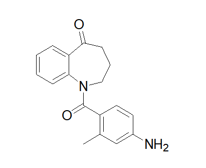 5-氧代-1-（2-甲基-4-氨基苯甲酰基）-2,3,4,5-四氫-1H-1-苯并氮雜卓,Tolvaptan