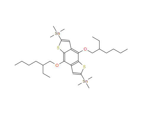 1,1'-[4,8-雙[(2-乙基己基)氧基]苯并[1,2-B:4,5-B']二噻吩-2,6-二基]雙[1,1,1-三甲基錫],4,8-Bis[(2-ethylhexyl)oxy]-2,6-bis(trimethylstannyl)benzo[1,2-b:4,5-b']dithiophene