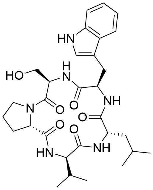 JKC-302； Cyclo(-D-Ser-Pro-D-Val-Leu-D-Trp),JKC-302; Cyclo(-D-Ser-Pro-D-Val-Leu-D-Trp)