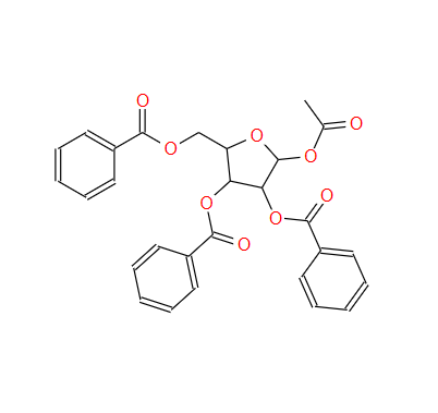 1-乙酰氧基-2,3,5-三苯甲酰氧基-1-ALPHA-D-呋喃核糖,(5-acetyloxy-3,4-dibenzoyloxy-oxolan-2-yl)methyl benzoate