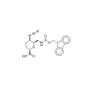 (2R,5R,6R)-6-(((((9H-fluoren-9-yl)methoxy)carbonyl)amino)methyl)-5-azidotetrahydro-2H-pyran-2-carboxylic acid