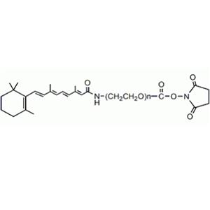 Retinoic acid-PEG-NHS，维甲酸-聚乙二醇-琥珀酰亚胺酯