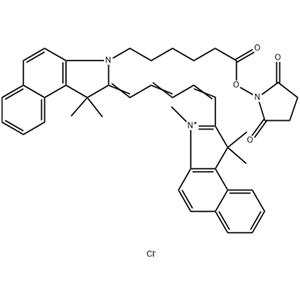 CY5.5 琥珀酰亚胺酯,Cyanine5.5 NHS ester;Cy5.5 NHS