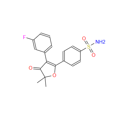 帕馬考昔,4-(3-(3-fluorophenyl)-5,5-dimethyl-4-oxo-4,5-dihydrofuran-2-yl)benzenesulfonamide