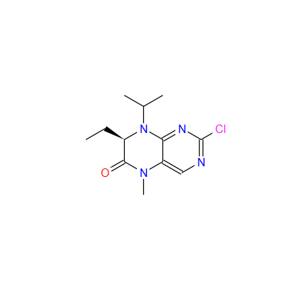 (7R)-2-氯-7-乙基-7,8-二氢-5-甲基-8-(1-甲基乙基)-6(5H)-蝶啶酮,(R)-2-chloro-7-ethyl-8-isopropyl-5-methyl-7,8-dihydropteridin-6(5H)-one