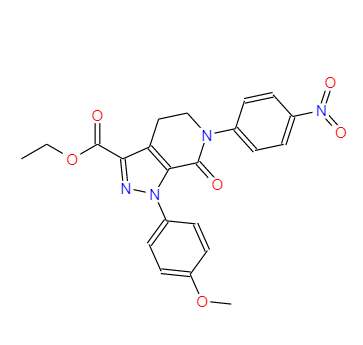 4,5,6,7-四氢-1-(4-甲氧基苯基)-6-(4-硝基苯基)-7-氧代-1H-吡唑并[3,4-C]吡啶-3-羧酸乙酯,4,5,6,7-Tetrahydro-1-(4-methoxyphenyl)-6-(4-nitrophenyl)-7-oxo-1H-pyrazolo[3,4-c]pyridine-3-carboxylic acid ethyl ester