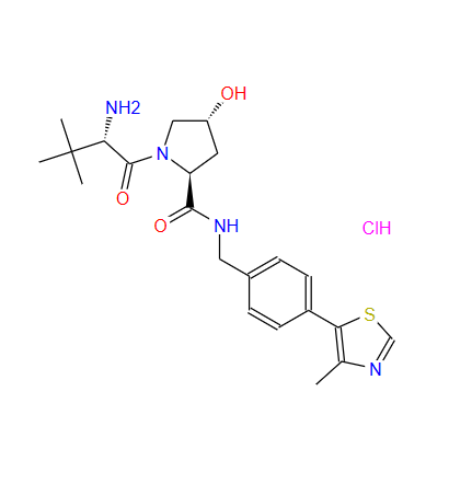 (2S,4R)-1-((S)-2-氨基-3,3-二甲基丁酰基)-4-羟基-N-(4-(4-甲基噻唑-5-基)苄基)吡咯烷-2-甲酰胺盐酸盐,(2S,4R)-1-((S)-2-amino-3,3-dimethylbutanoyl)-4-hydroxy-N-(4-(4-methylthiazol-5-yl)benzyl)pyrrolidine-2-carboxamide hydrochloride