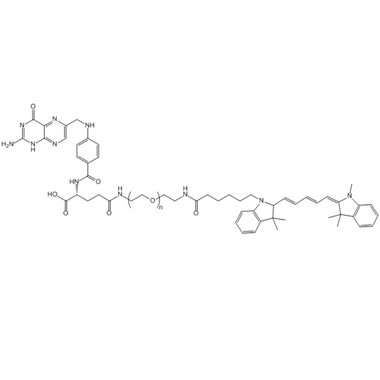 氰基Cy5-聚乙二醇-叶酸,Cyanine5-PEG-FA;Cy5-PEG-FA