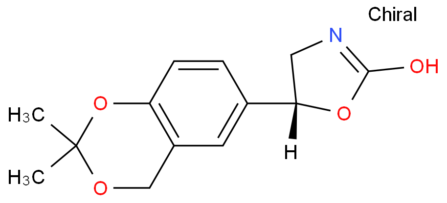 (5R)-5-(2,2-二甲基-4H-1,3-苯并二氧杂环己-6-基)-1,3-恶唑烷-2-酮,(R)-5-(2,2-demethyl-4H-benzo[d] [1,3] dioxin -6-yl)oxazolidin-2-one