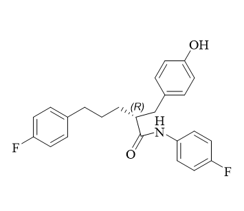 依折麦布杂质L,(R)-N,5-bis(4-fluorophenyl)-2-(4-hydroxybenzyl)pentanamide