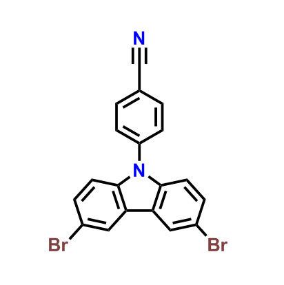 4-(3,6-二溴-9H-咔唑-9-基)-苯甲腈,4-(3,6-dibromo-9H-carbazol-9-yl)benzonitrile