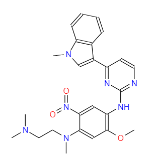 AZD9291中间体3,N1-(2-(Dimethylamino)ethyl)-5-methoxy-N1-methyl-N4-(4-(1-methyl-1H-indol-3-yl)pyrimidin-2-yl)-2-nitrobenzene-1,4-diamine