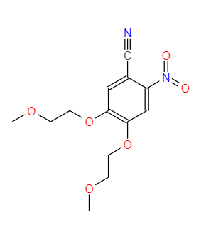 埃羅替尼中間體,4,5-Bis(2-methoxyethoxy)-2-nitrobenzonitrile