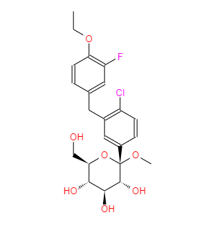 恒格列净,α-D-Glucopyranoside, methyl 1-C-[4-chloro-3-[(4-ethoxy-3-fluorophenyl)methyl]phenyl]-