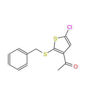 1-(2-(苄基硫代)-5-氯噻吩-3-基)乙酮,1-(2-(Benzylthio)-5-chlorothiophen-3-yl)ethanone