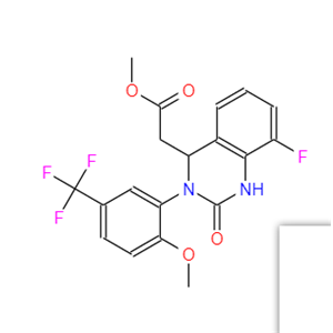 2-(8-氟-3-(2-甲氧基-5-(三氟甲基)苯基)-2-氧代-1,2,3,4-四氢喹唑啉-4-基,4-Quinazolineacetic acid,8-fluoro-1,2,3,4-tetrahydro-3-[2-methoxy-5-(trifluoromethyl)phenyl]-2-oxo-, methyl ester