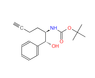 tert-butyl((1R,2R)-1-hydroxy-1-phenylhex-5-yn-2-yl)carbamate,tert-butyl((1R,2R)-1-hydroxy-1-phenylhex-5-yn-2-yl)carbamate