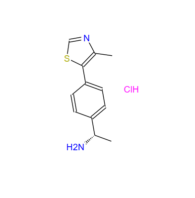 (S)-1-(4-(4-甲基噻唑-5-基)苯基)乙-1-胺鹽酸鹽,(S)-1-(4-(4-methylthiazol-5-yl)phenyl)ethanamine hydrochloride