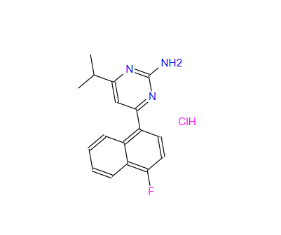4-(4-氟-1-萘基)-6-(1-甲基乙基)-2-嘧啶胺盐酸盐,2-PyriMidinaMine, 4-(4-fluoro-1-naphthalenyl)-6-(1-Methylethyl)-, Monohydrochloride