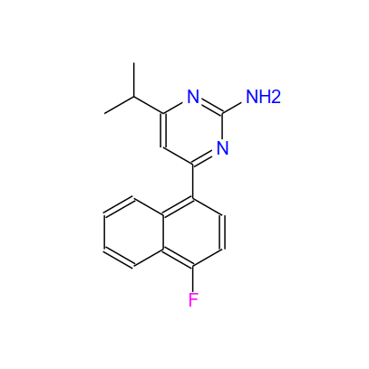 2-氨基-4-(4-氟萘-1-基)-6-异丙基嘧啶,4-(4-FLUORO-1-NAPHTHALENYL)-6-(1-METHYLETHYL)-2-PYRIMIDINAMINE HYDROCHLORIDE