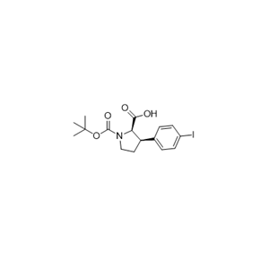 (2R,3R)-1-(tert-butoxycarbonyl)-3-(4-iodophenyl)pyrrolidine-2-carboxylic acid