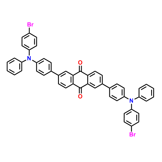 2,6-双（4-（（4-溴苯基）（苯基）氨基）苯基）蒽-9,10-二酮,2,6-bis(4-((4-bromophenyl)(phenyl)amino)phenyl)anthracene-9,10-dione