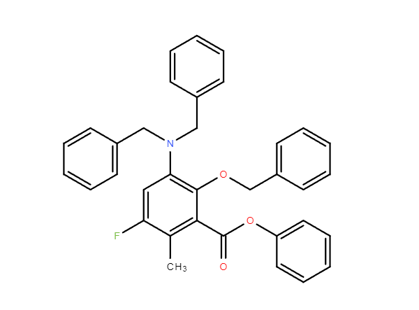 2-(苄氧基)-3-(苄基氨基)-5-氟-6-甲基苯甲酸,Phenyl2-(benzyloxy)-3-(dibenzylamino)-5-fluoro-6-methylbenzoate