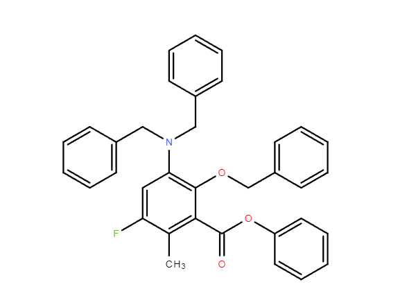 2-(芐氧基)-3-(芐基氨基)-5-氟-6-甲基苯甲酸,Phenyl2-(benzyloxy)-3-(dibenzylamino)-5-fluoro-6-methylbenzoate