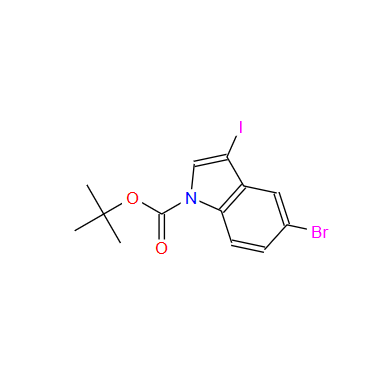 1-叔丁氧羰基-5-溴-3-碘吲哚,5-BROMO-3-IODOINDOLE-1-CARBOXYLIC ACID TERT-BUTYL ESTER