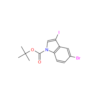 1-叔丁氧羰基-5-溴-3-碘吲哚,5-BROMO-3-IODOINDOLE-1-CARBOXYLIC ACID TERT-BUTYL ESTER