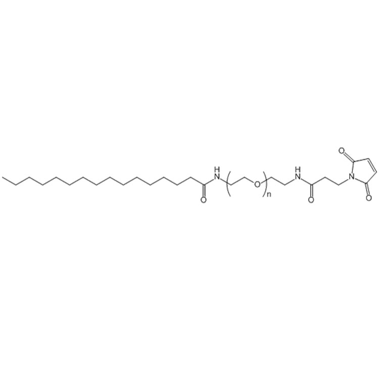 棕榈酸-聚乙二醇-马来酰亚胺,Palmitic acid-PEG-Maleimide;PLA-PEG-MAL