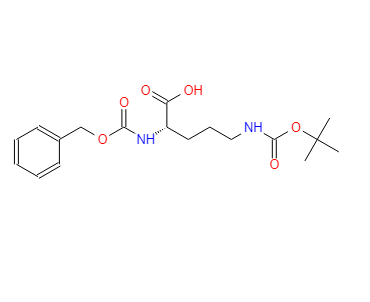 N-苄氧羰基-N'-叔丁氧羰基-L-鸟氨酸,(S)-2-(((Benzyloxy)carbonyl)amino)-5-((tert-butoxycarbonyl)amino)pentanoicacid
