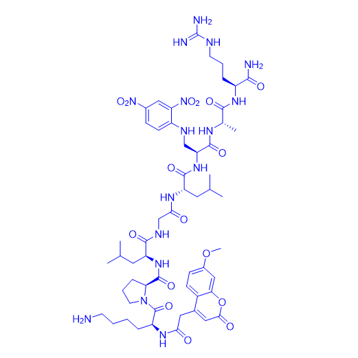 荧光底物淬灭多肽,Mca-Lys-Pro-Leu-Gly-Leu-Dap(Dnp)-Ala-Arg-NH2