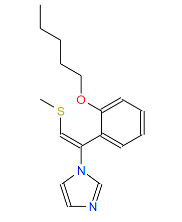 (E)-1-(2-(甲硫基)-1-(2-(戊氧基)苯基)乙烯基)-1H-咪唑鹽酸鹽,(E)-1-(2-(Methylthio)-1-(2-(pentyloxy)phenyl)vinyl)-1H-imidazole hydrochloride