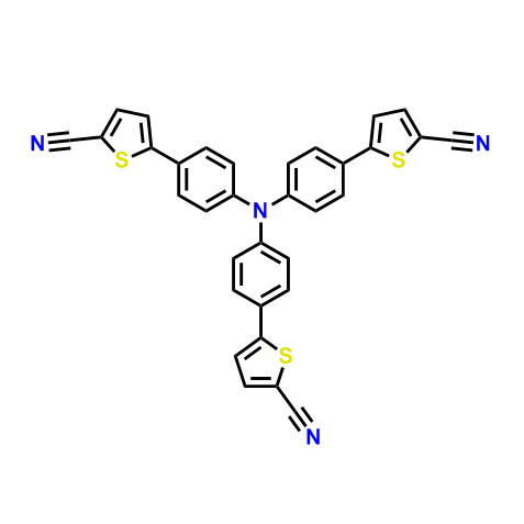 5,5',5''-(次氮基三(苯-4,1-二基)三(噻吩-2-甲腈),5,5',5''-(Nitrilotris(benzene-4,1-diyl))tris(thiophene-2-carbonitrile)
