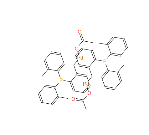 反式二-ΜU(M)-双[2-(二邻甲苯基膦)苄基]乙酸二钯(II),trans-Di-μu(M)-acetatobis[2-(di-o-tolylphosphino)benzyl]dipalladiuM(II)