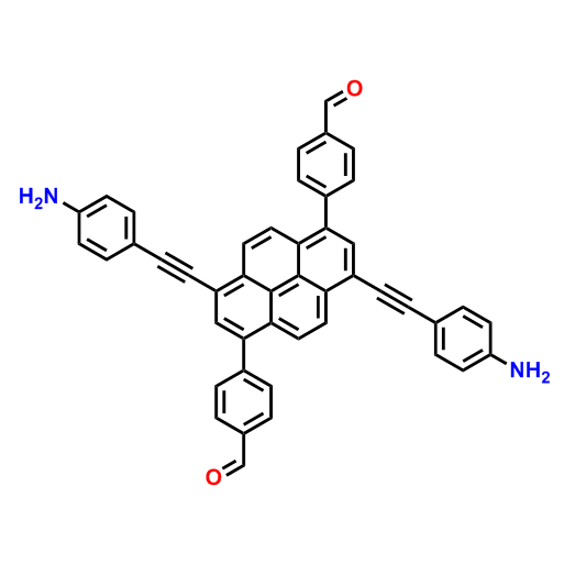 4,4' -(3,8-双((4-氨基苯基)乙炔基)芘-1,6-二基)二苯甲醛,4,4'-(3,8-Bis((4-aminophenyl)ethynyl)pyrene-1,6-diyl)dibenzaldehyde