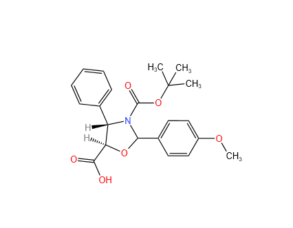 多西紫杉醇侧链,(4S,5R)-3-tert-butoxycarbony-2-(4-anisy)-4-phenyl-5-oxazolidinecarboxylic acid