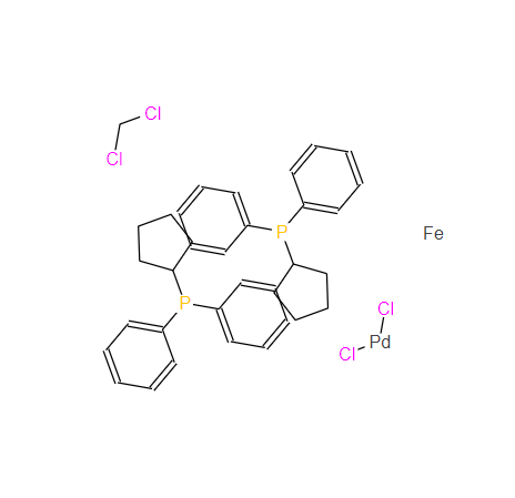 二氯(1,1-双(二苯基膦)二茂铁)钯(II)丙酮加合物,Dichloro(1,1-bis(diphenylphosphino)ferrocene)palladiuM(II) acetone adduct