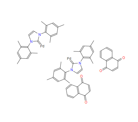 1,3-雙(2,4,6-三甲基苯基)咪唑-2-基亞(1,4-萘苯醌)鈀(0)二聚體,1,3-Bis(2,4,6-trimethylphenyl)imidazol-2-ylidene(1,4-naphthoquinone)palladium(0) dimer