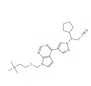 3-环戊基-3-[4-（7-（2-（三甲基硅基）乙氧基]甲基-7H-吡咯并[2,3-d]嘧啶-4-基）-1H-吡唑-1-基]丙腈,1H-Pyrazole-1-propanenitrile, β-cyclopentyl-4-[7-[[2-(triMethylsilyl)ethoxy]Methyl]-7H-pyrrolo[2,3-d]pyriMidin-4-yl]-