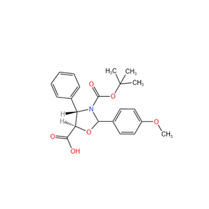 多西紫杉醇侧链,(4S,5R)-3-tert-butoxycarbony-2-(4-anisy)-4-phenyl-5-oxazolidinecarboxylic acid