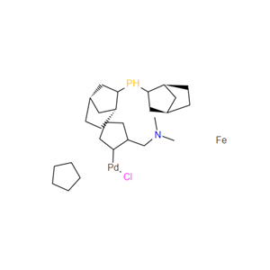 氯化(二-2-降冰片聚膦)( 2-二甲基氨甲基二茂铁-1-基)钯(Ⅱ)