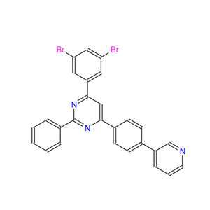 4-(3,5-二溴)-2-嘧啶-6(4 -(吡啶-3-基)苯基)嘧啶,Pyrimidine, 4-(3,5-dibromophenyl)-2-phenyl-6-[4-(3-pyridinyl)phenyl]-