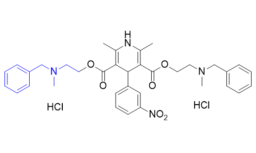 尼卡地平杂质02,bis(2-(benzyl(methyl)amino)ethyl) 2,6-dimethyl-4-(3-nitrophenyl)- 1,4-dihydropyridine-3,5-dicarboxylate dihydrochloride