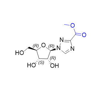 利巴韦林杂质05,methyl 1-((2R,3R,4S,5R)-3,4-dihydroxy-5-(hydroxymethyl)tetrahydrofuran-2-yl)-1H-1,2,4-triazole-3-carboxylate