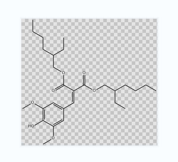 亚丁香基丙二酸二乙基己酯,2-[(4-hydroxy-3,5-dimethoxyphenyl)methylene]-1,3-bis(2-ethylhexyl) ester